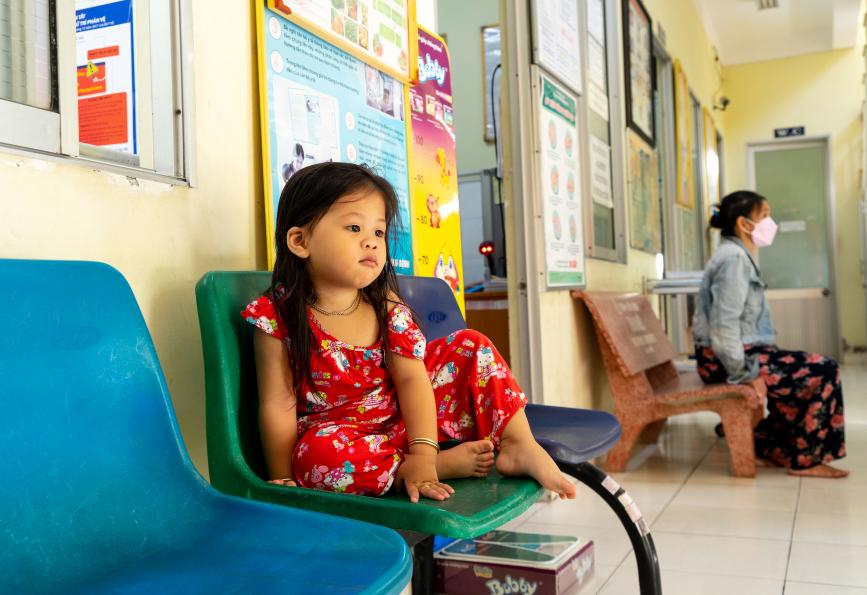 Girl waits for the doctor